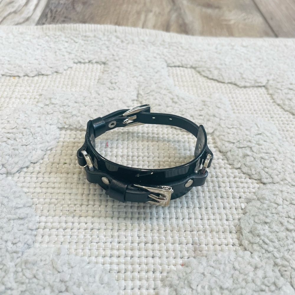 AUTHENTIC VINTAGE Christian DIOR Y2K Horsebit Gothic Logo Bracelet